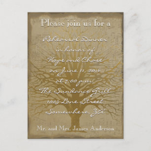 Cartão Postal Árvore de carvalho do Ouro de ensaio Jantado