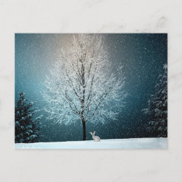 Cartão Postal Árvore de Inverno Deslumbrante - Completa com Coel
