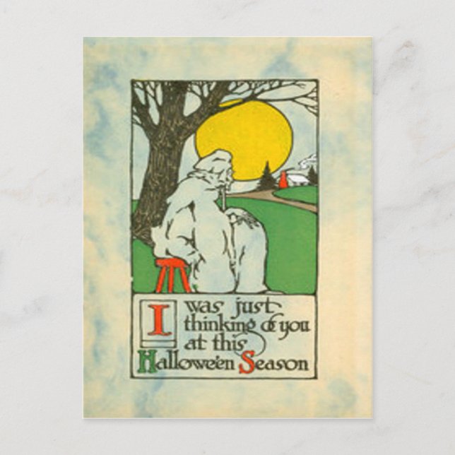 Cartão Postal Árvore de Lua Completa do Fantasma (Frente)