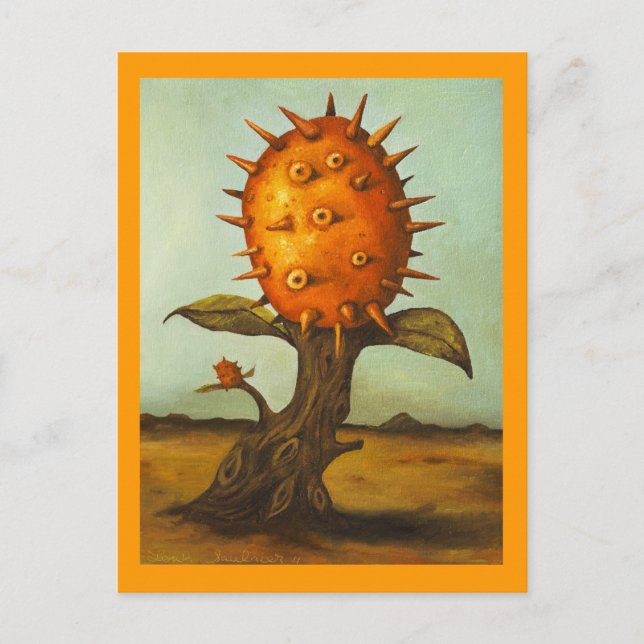 Cartão Postal Árvore de Melão Surreal (Frente)