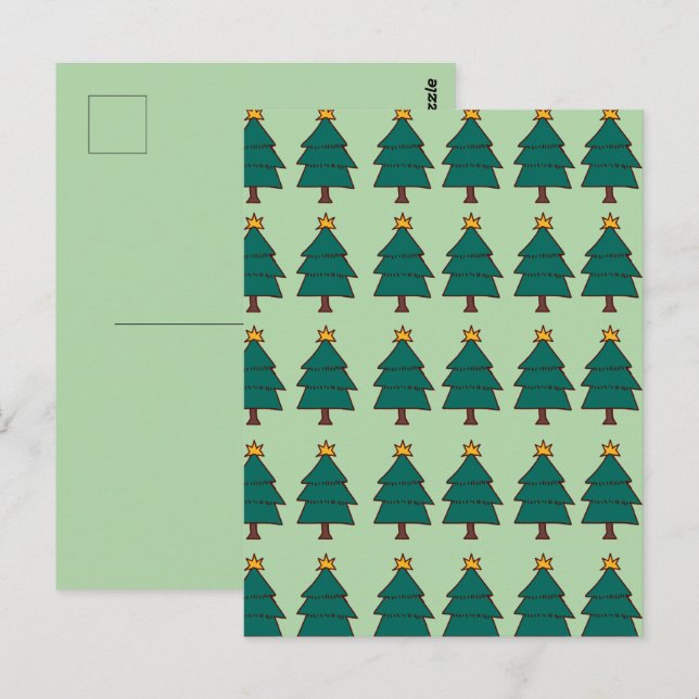 Cartão Postal árvore de Natal (Frente/Verso)