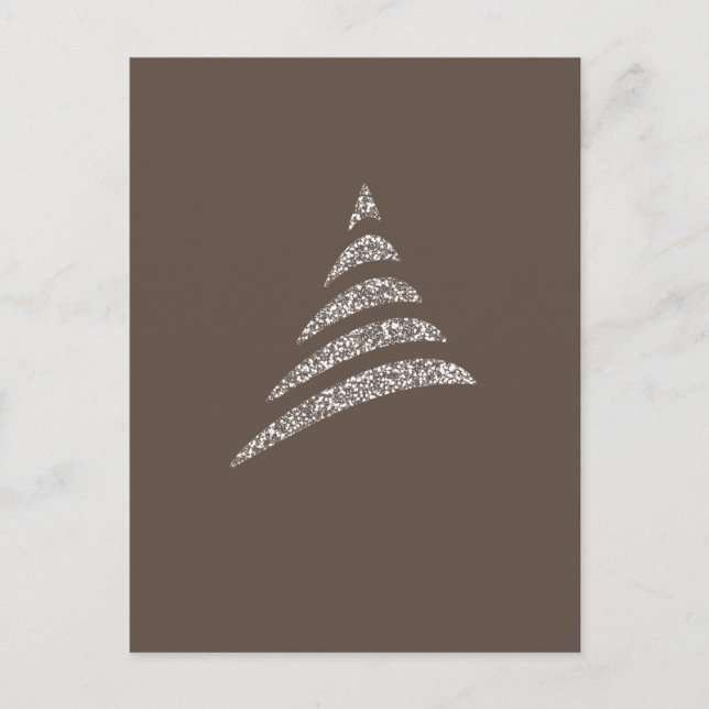 Cartão Postal Árvore de Natal Artístico Monocromática (Frente)