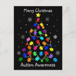 Cartão Postal Árvore de Natal Autismo
