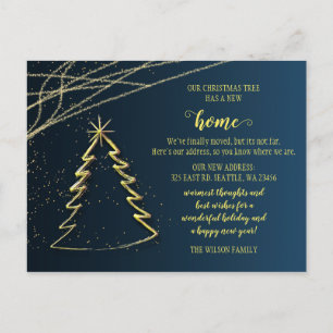 Cartão Postal Árvore de Natal bonita que movemos de férias