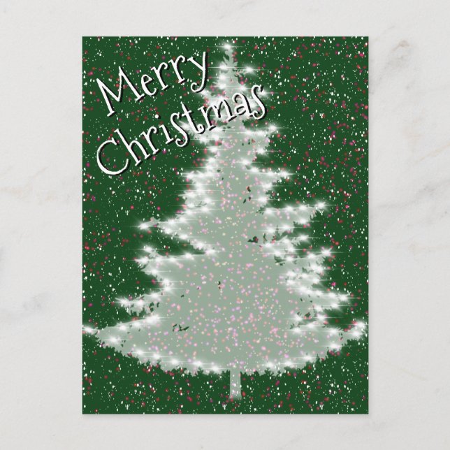 Cartão Postal Árvore de Natal Brilho Invernal Encantado (Frente)