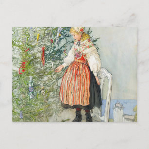Cartão Postal Árvore de Natal de Carl Larsson