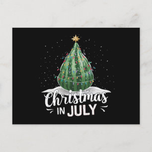 Cartão Postal Árvore de Natal de Melancia Natal em Julho Verão