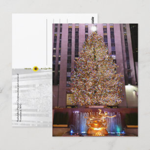 Cartão Postal Árvore de Natal de Rockefeller Plaza - cartão-post