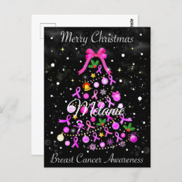 Cartão Postal Árvore de Natal do Cancer da Mama