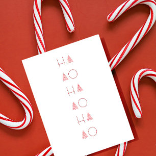 Cartão Postal Árvore de Natal Escandi Minimalista Simples Férias