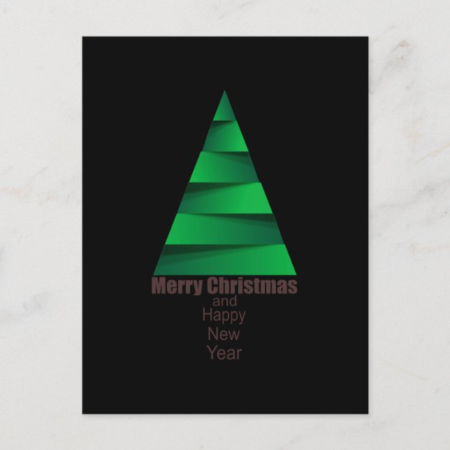 Cartão Postal Árvore de Natal Moderna (Frente)
