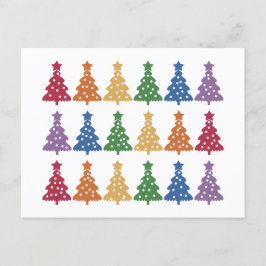 Cartão Postal Árvore de Natal Rainbow