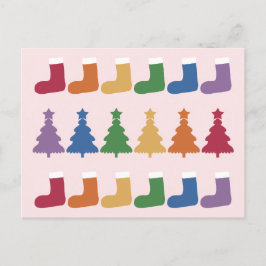 Cartão Postal Árvore de Natal Rainbow #2