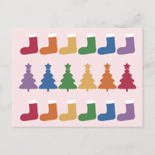 Cartão Postal Árvore de Natal Rainbow #2