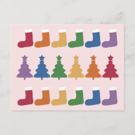 Cartão Postal Árvore de Natal Rainbow #2