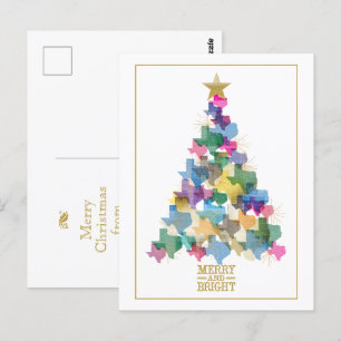 Cartão Postal Árvore de Natal Russo do Texas