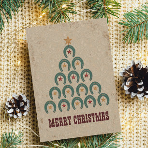 Cartão Postal Árvore de Natal Rustic Horsfere