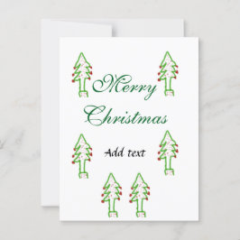 Cartão Postal Árvore de Natal verde cereja vermelha alegria Nata