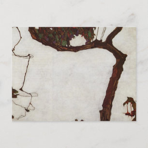Cartão Postal Árvore de Outono com Fucsias