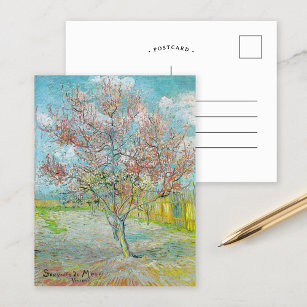 Cartão Postal Árvore de Pêssego de Flor   Vincent Van Gogh