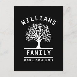 Cartão Postal Árvore de Viagem de Férias de Verão de Reunião Fam
