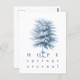 Cartão Postal Árvore de Vintagem Eterna de Primaveras de Esperan