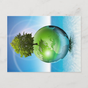 Cartão Postal Árvore do mundo - conceito da ecologia