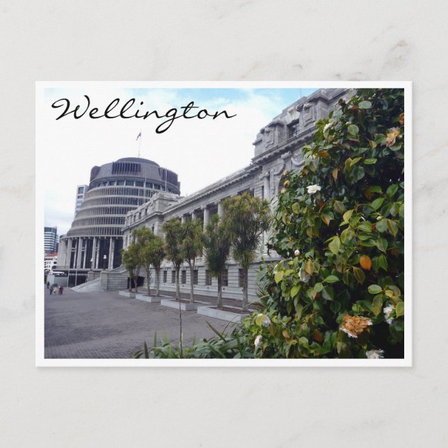 Cartão Postal árvore do parlamento wellington (Frente)