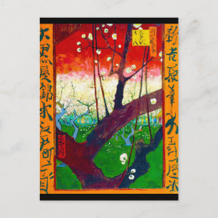 Cartão Postal Árvore florescente de ameixa (após Hiroshige), Van