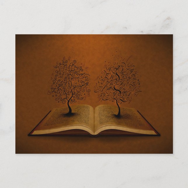 Cartão Postal Árvore GiddyUp e Árvore Bickham Script (Frente)