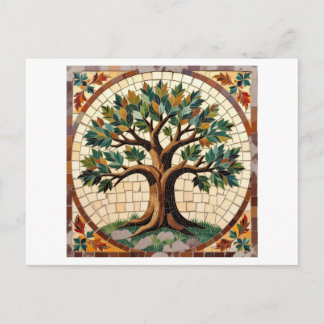 Cartão Postal Árvore mosaico