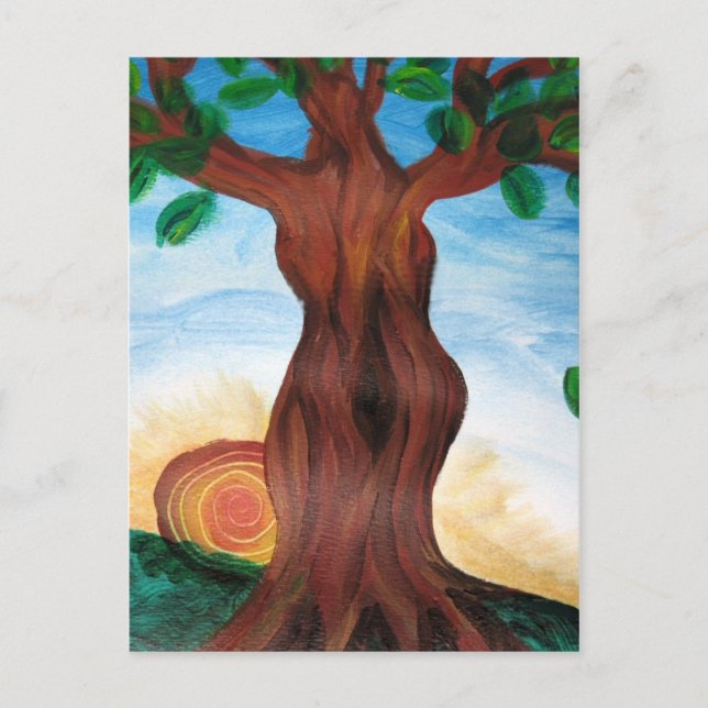 Cartão Postal Árvore mulher (Frente)