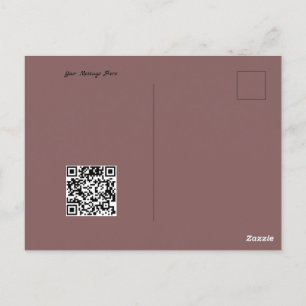 Cartão Postal Árvore Natal de Código QR Corporativo Monocromá