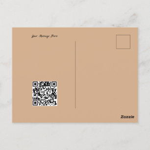 Cartão Postal Árvore Natal de Código QR Corporativo Monocromátic