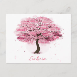 Cartão Postal Árvore Sakura em Flor