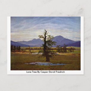 Cartão Postal Árvore Solitária Por Caspar David Friedrich