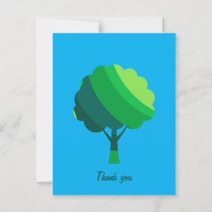 Cartão Postal Árvore Verde Moderna Geométrica Minimalista Person