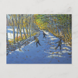 Cartão Postal Árvores amarelas Allestree Park 2012