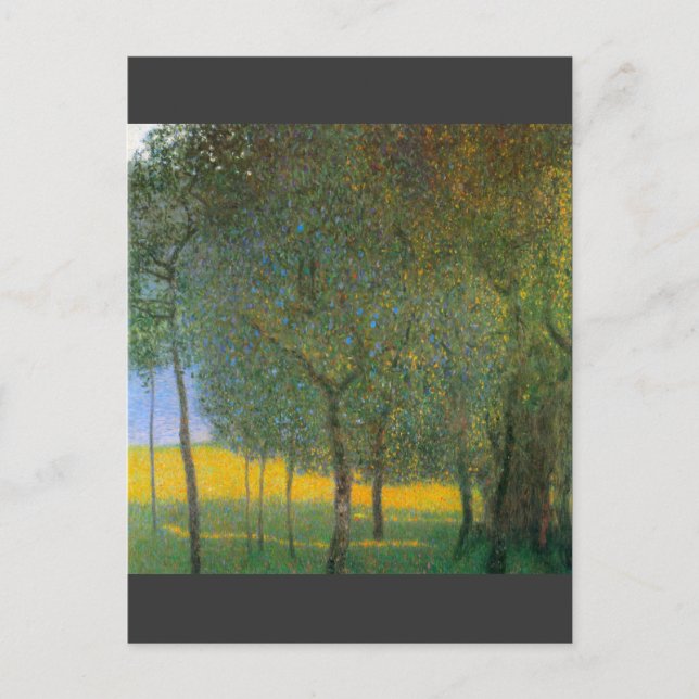 Cartão Postal Árvores de fruta por Gustav Klimt (Frente)