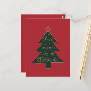 Cartão Postal Árvores de Natal de Pinheiro Frescas Modernas Deco