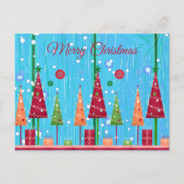 Cartão Postal Árvores de Natal, Natal, Bonito, Colorido