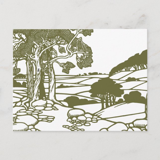 Cartão Postal Árvores e paisagens (Frente)