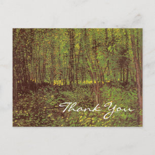 Cartão Postal Árvores e Sub-crescimento de Van Gogh