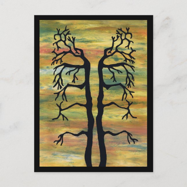 Cartão Postal árvores equilibradas (Frente)