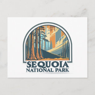 Cartão Postal Árvores Gigantes de Sequoia do Parque Nacional Seq