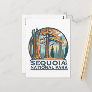 Cartão Postal Árvores Gigantes de Sequoia do Parque Nacional Seq