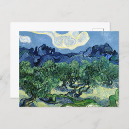 Cartão Postal Árvores Olivais com os Alípsulas no Fundo