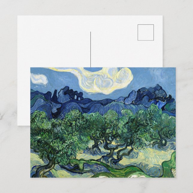 Cartão Postal Árvores Olivais com os Alípsulas no Fundo (Frente/Verso)