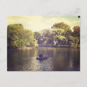 Cartão Postal Árvores Selvagens e Lago, Central Park, NYC