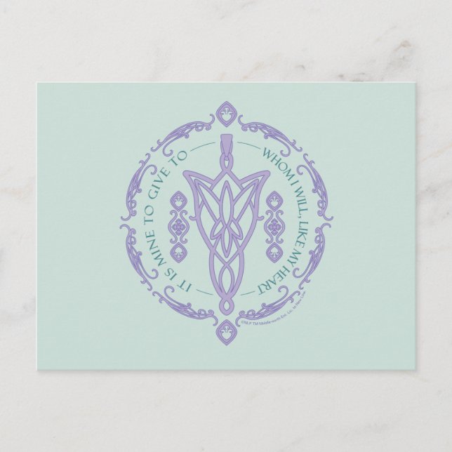 Cartão Postal ARWEN™ Evenstar Gráfico de Citação (Frente)